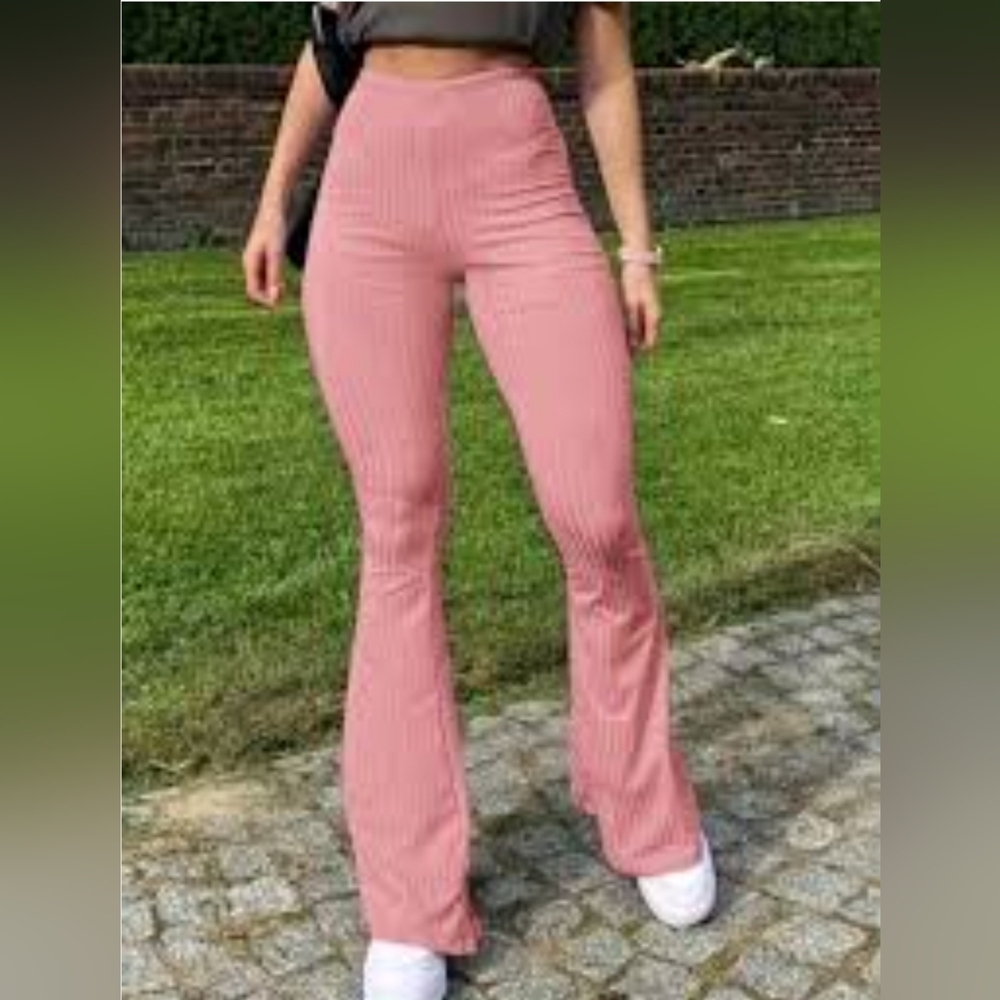 L*Space Pink Flare Pants Lucky Pant Size S New